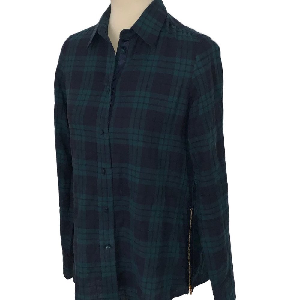 Harvey Faircloth Flannel Size Zip Button Down - Picture 3 of 12